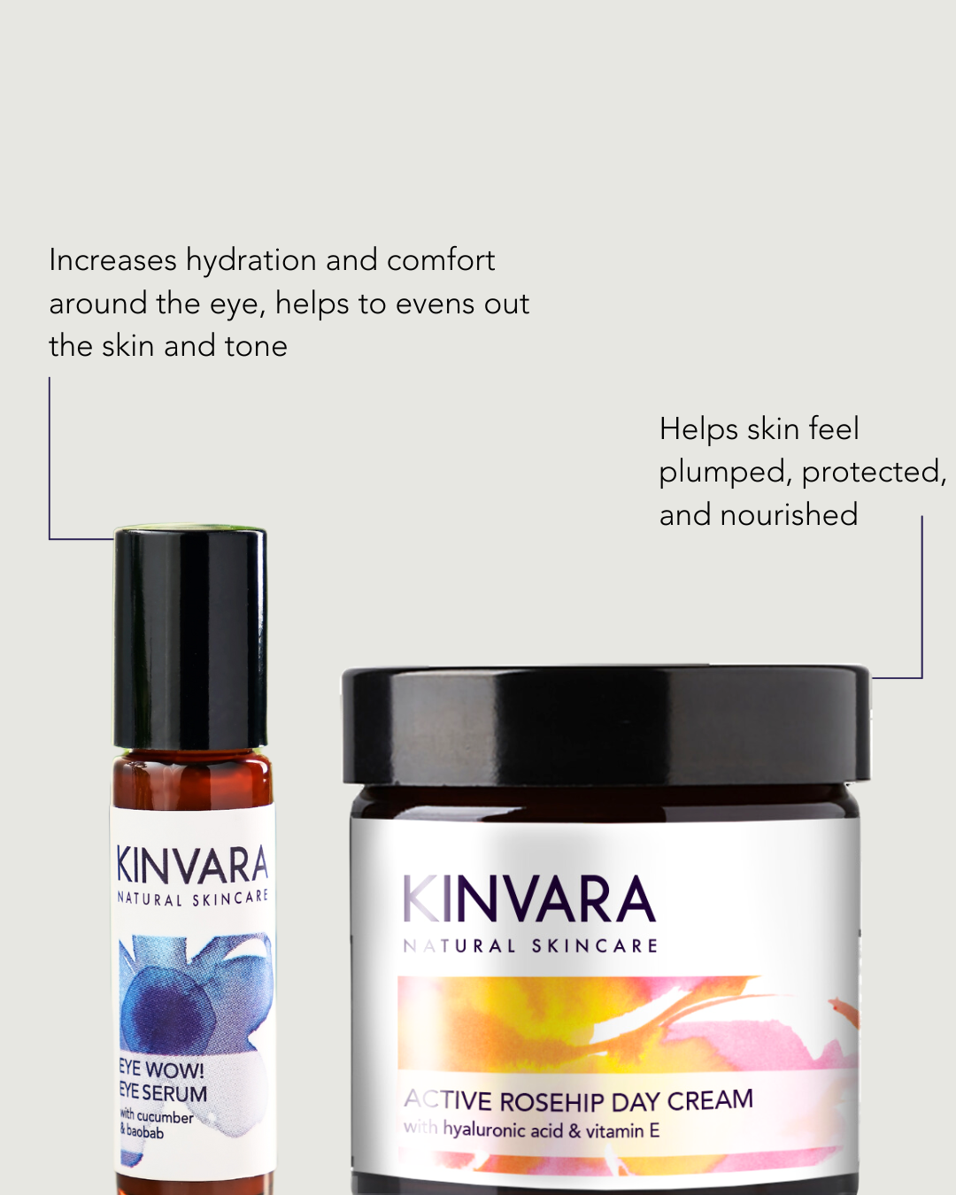 Eye Wow! Eye Serum 10 ml with Active Rosehip Day Cream 60ml