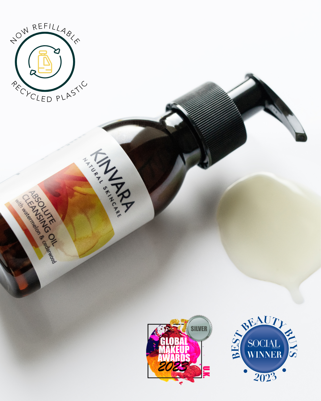 Absolute Cleansing Oil with Watermelon Cedarwood Kinvara Skincare