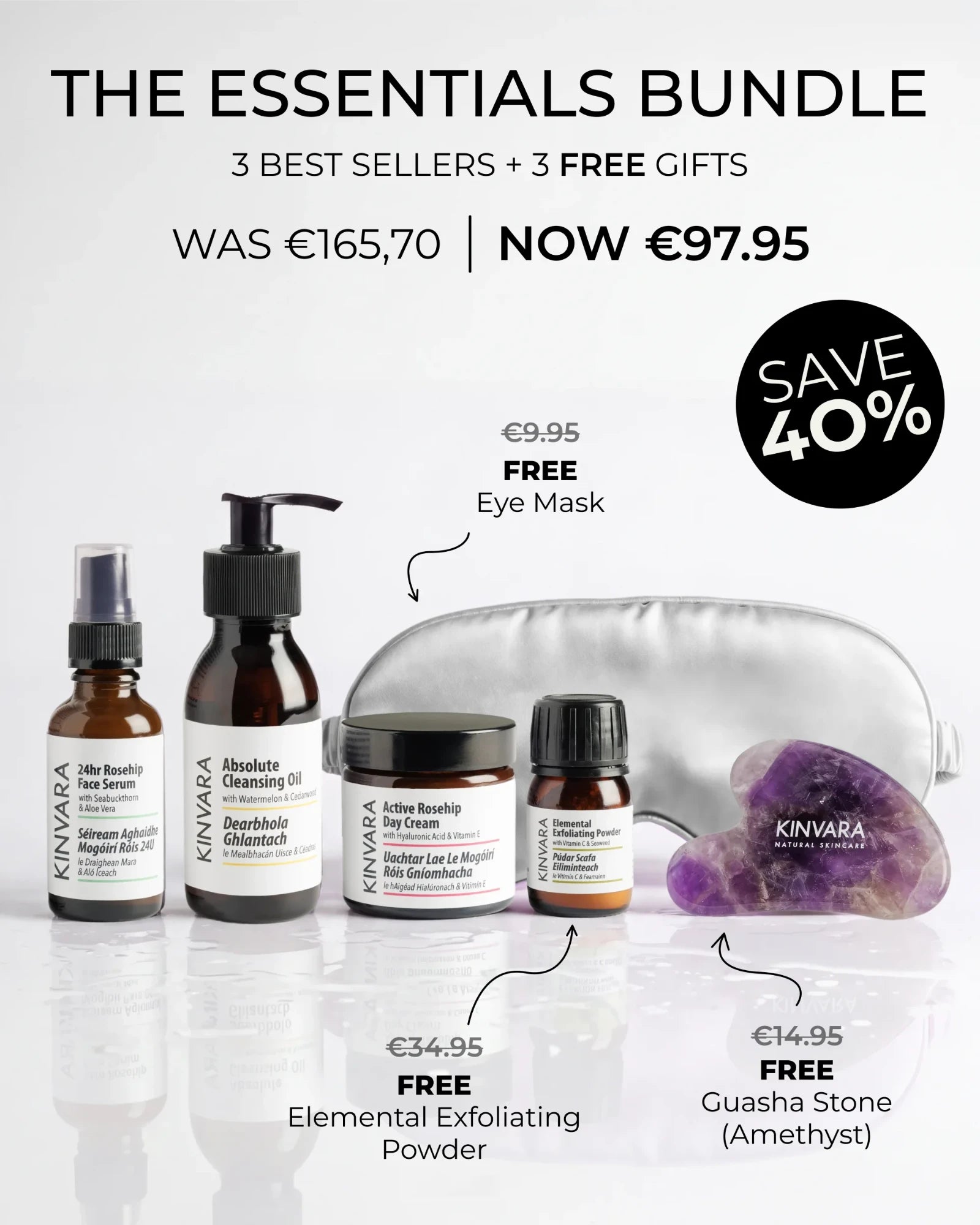 The Essentials Bundle — three best sellers plus three free gifts
